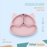 Baby Feeding Plate – Panda | Pink