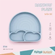 Baby Feeding Plate - Rainbow | Blue - Image 2