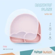 Baby Feeding Plate - Rainbow | Pink