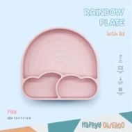 Baby Feeding Plate - Rainbow | Pink - Image 2