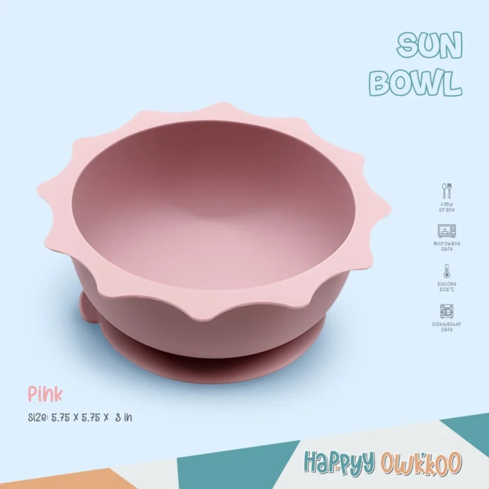 Sun-Bowl-Product-Posts-P Baby Feeding Bowl - Sun | Pink - Image 1