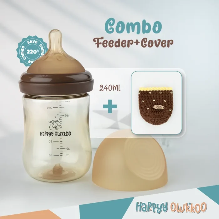 Combo - Baby Feeder and Cover | Brown - Image 3