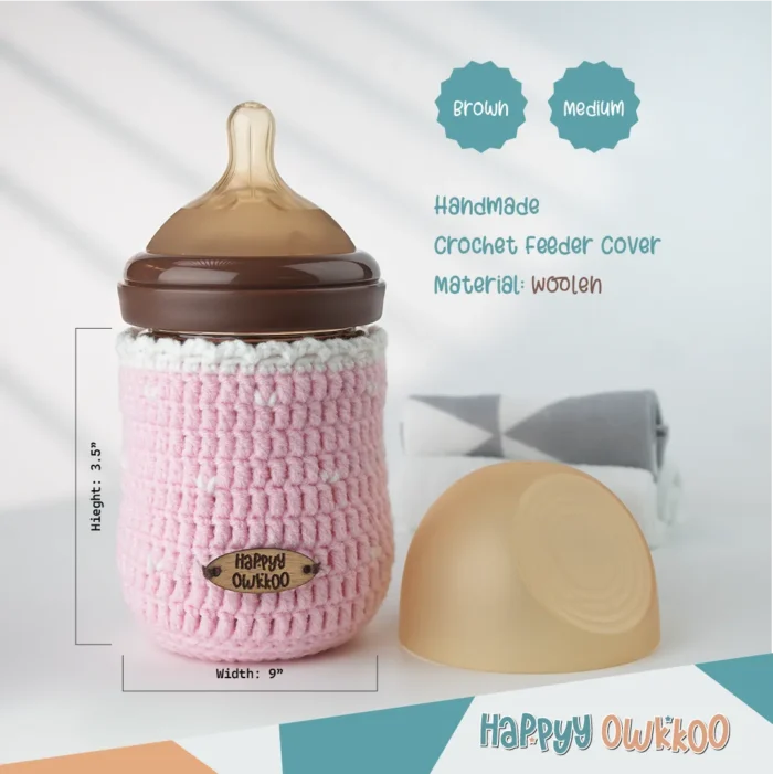 Handmade Feeder Cover - Crochet | Pink - Image 3