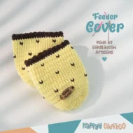 Handmade Feeder Cover - Crochet | Yellow