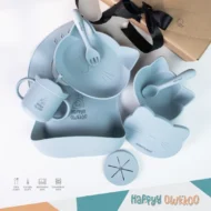 Baby Feeding Set - Messyy Kittyy | Blue