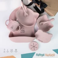 Baby Feeding Set - Messyy Kittyy | Pink