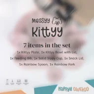Baby Feeding Set - Messyy Kittyy | Pink - Image 2