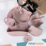 Baby Feeding Set - Messyy Kittyy | Pink