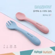 Baby Feeding Spoon & Fork Set - Rainbow - Image 4