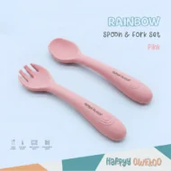 Baby Feeding Spoon & Fork Set - Rainbow - Image 2