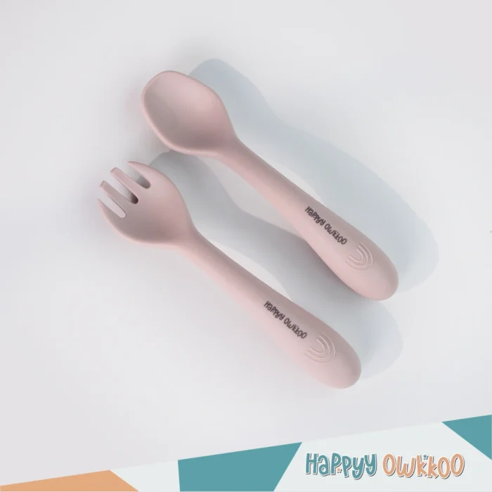 Baby Spoon & Fork Set - Silicone - Image 4