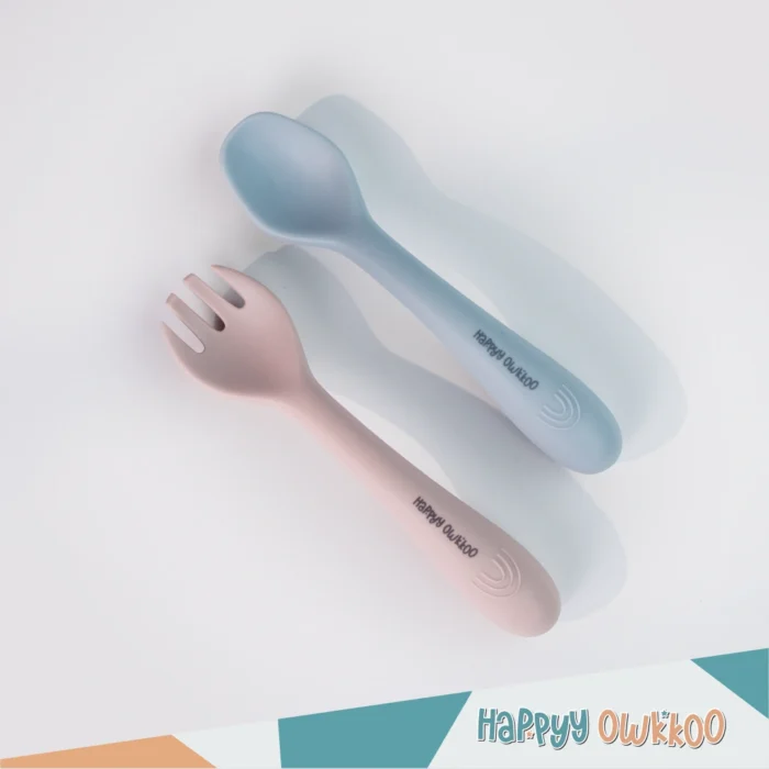 S.Spork-PB Baby Spoon & Fork Set - Silicone - Image 1